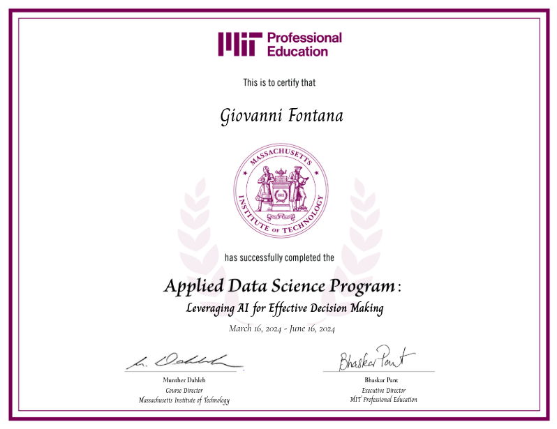 Applied Data Science Program: Levaraging AI for Effective Decision Making
